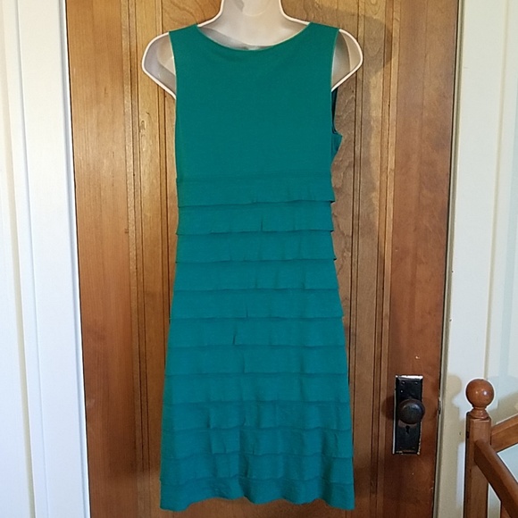 Max Studio green ribbon dress, M - Picture 3 of 4